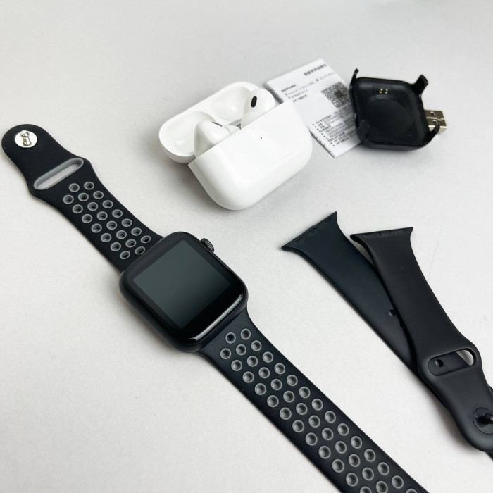 Комплект Basic T55 - Air Pro 2 / Smart Watch / 2 ремешка (Черный)