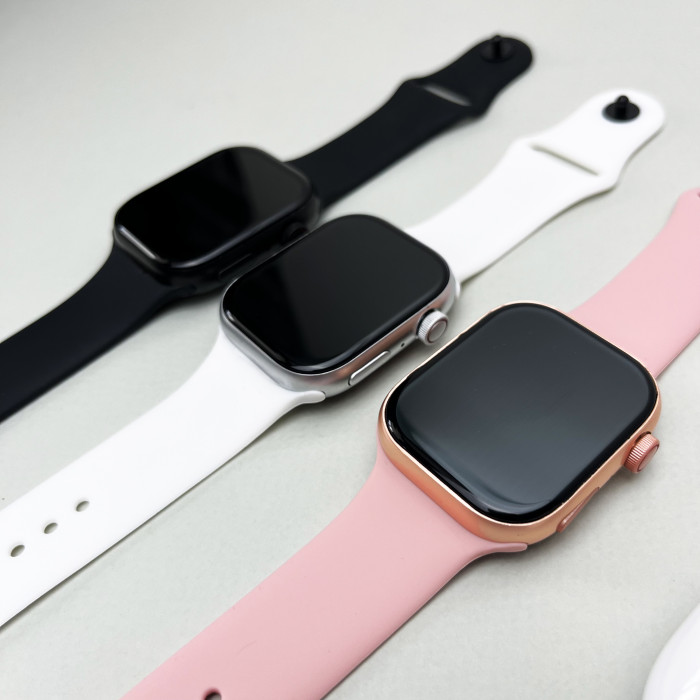 Комплект Megabox 6в1 - Watch 9 / Air Pro 2 / Battary Pack / MagSafe / 20W Type-С / Кабель 3х / Ремінець (Рожевий)