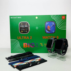 Комплект i50 - Watch Ultra 2 / Smart Watch 9 / 7 ремешков / 2 защитных чехла (Черный)