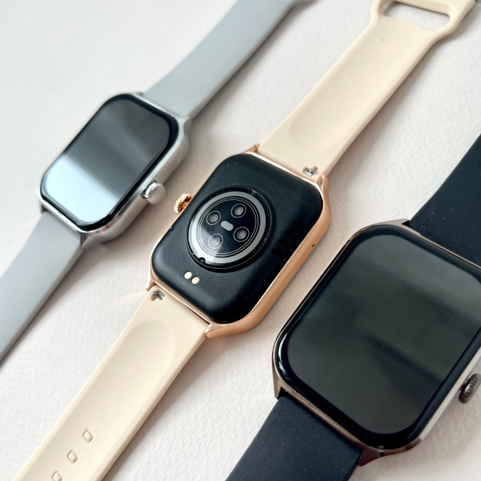 Комплект A58 Plus 7в1 - Smart Watch / Кварцевые часы / Украшения / 2 ремешка (Бежевый)