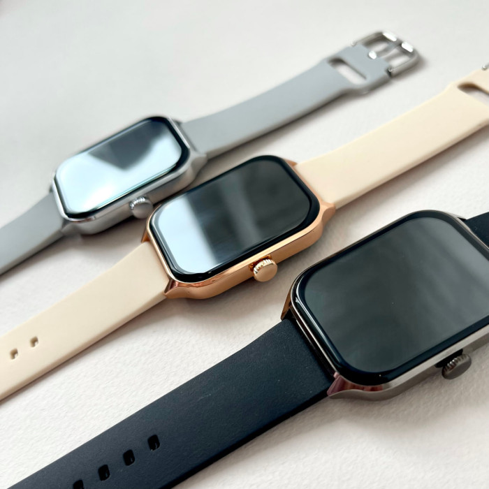 Комплект A58 Plus 7в1 - Smart Watch / Кварцевые часы / Украшения / 2 ремешка (Бежевый)