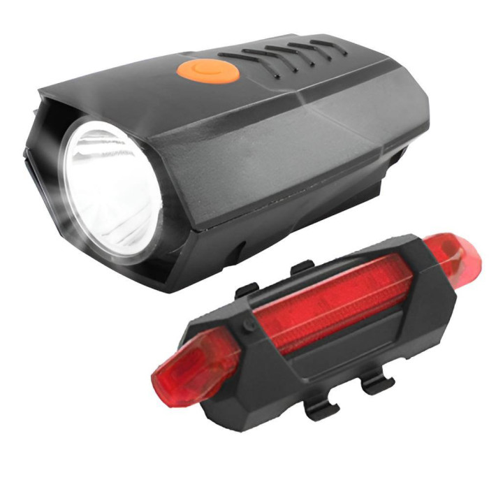 Велофонарь BSK-178-1 XPG + STOP-5SMD (red) с аккумулятором