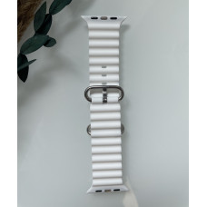 Силиконовый ремешок для Smart Watch Ocean Band 42/44/45/49 (Белый)