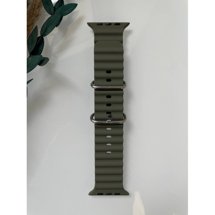 Силиконовый ремешок для Smart Watch Ocean Band 42/44/45/49 (Хаки)