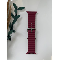 Силиконовый ремешок для Smart Watch Ocean Band 42/44/45/49 (Бордовый)