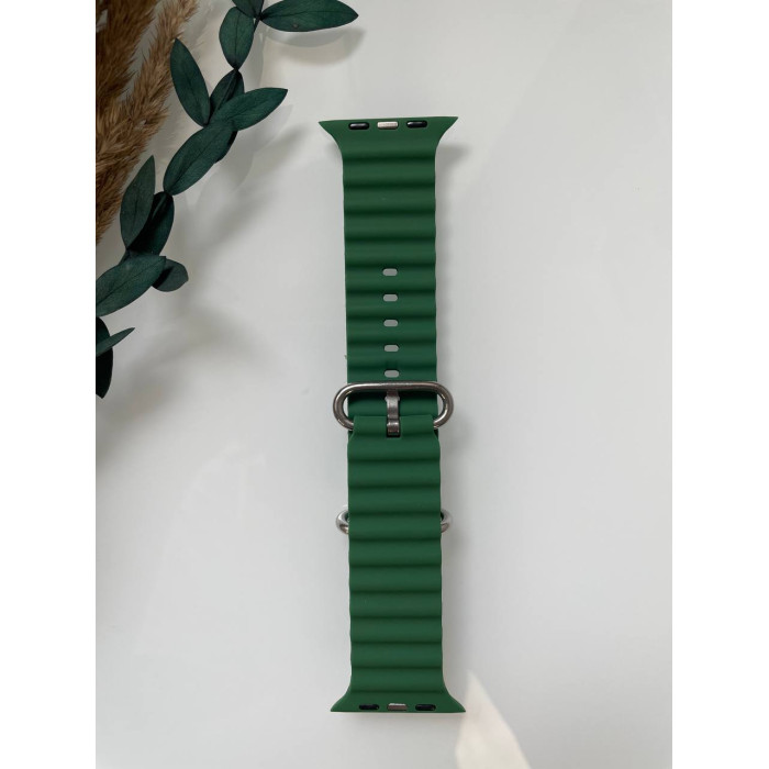 Силиконовый ремешок для Smart Watch Ocean Band 42/44/45/49 (Темно-зеленый)