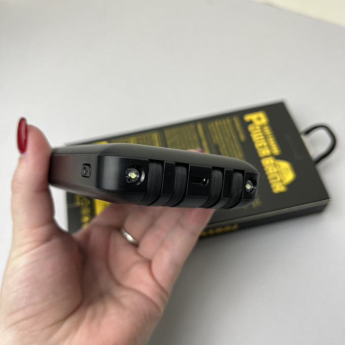 Power Bank Box LED с кабелем USB+Micro+Type-C+Lightning (10000mAh) Черный
