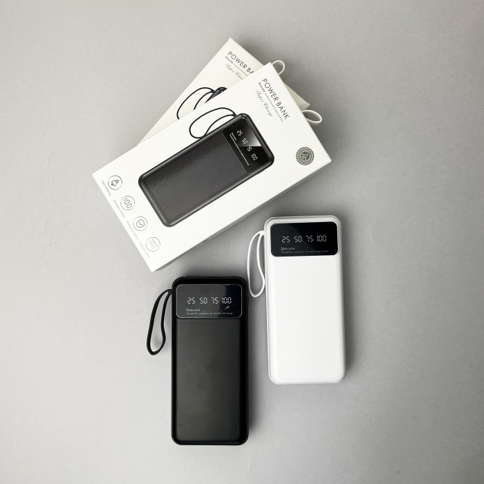  Power Bank Super с кабелем USB+Micro+Type-C+Lightning (20000mAh) Черный 