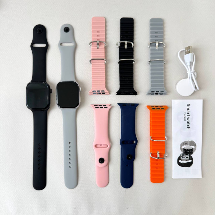 Умные часы Smart Watch 10 + 8 ремешков (Черный) UA