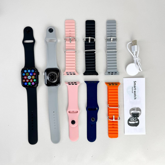 Умные часы Smart Watch 10 + 8 ремешков (Черный) UA