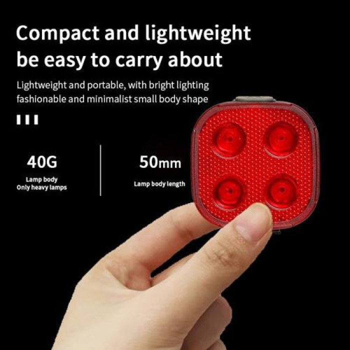 Велофонарь STOP (red) FY-328S-4LED с аккумулятором
