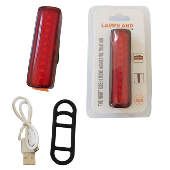 Велофонарь XFL-102-10SMD (red) с аккумулятором