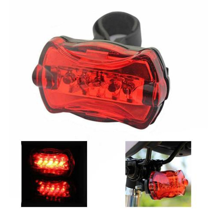 Велофонарь STOP (red) 5LED 198/LC107 на батарейках