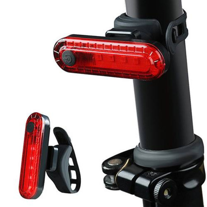 Велофонарь STOP + маячок (red) BSK-2275 HJ-056-5SMD с аккумулятором