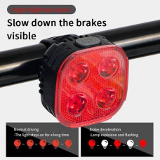 Велофонарь STOP (red) FY-328S-4LED с аккумулятором