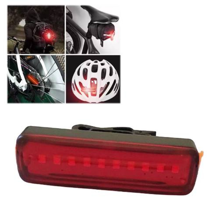 Велофонарь XFL-102-10SMD (red) с аккумулятором