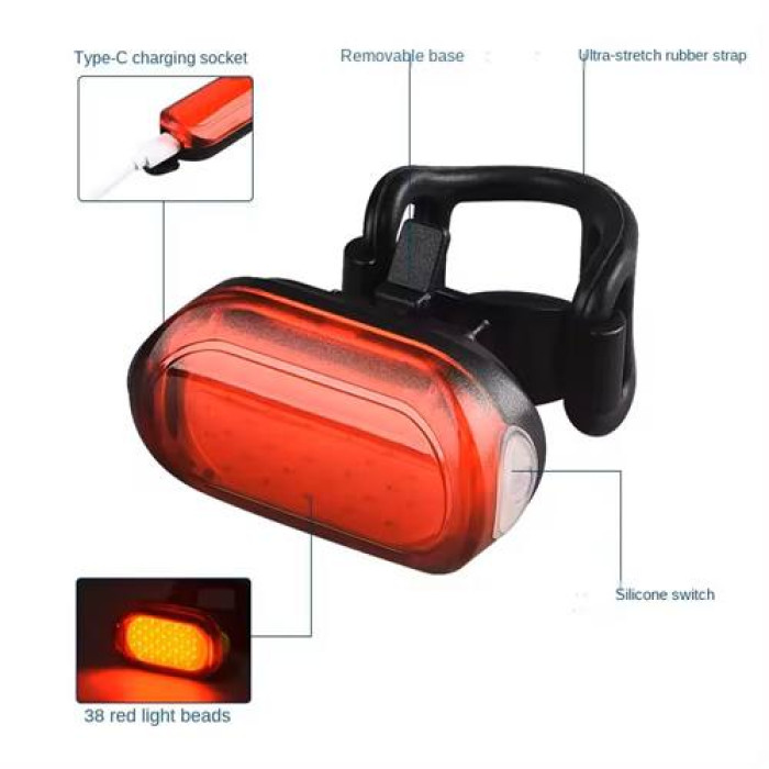 Велофонарь MY-2106 38LED (red) с аккумулятором