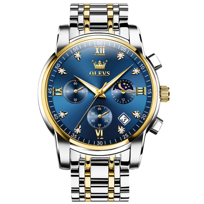 Годинник наручний Olevs 2858 Blue Accents
