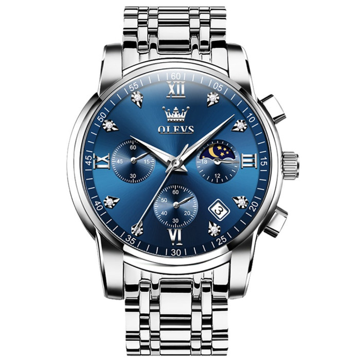 Годинник наручний Olevs 2858 Blue Natural