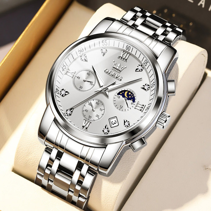 Часы наручные Olevs 2858 White Natural