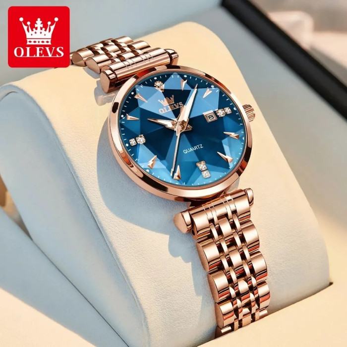 Годинник наручний Olevs 5536 Rose Blue