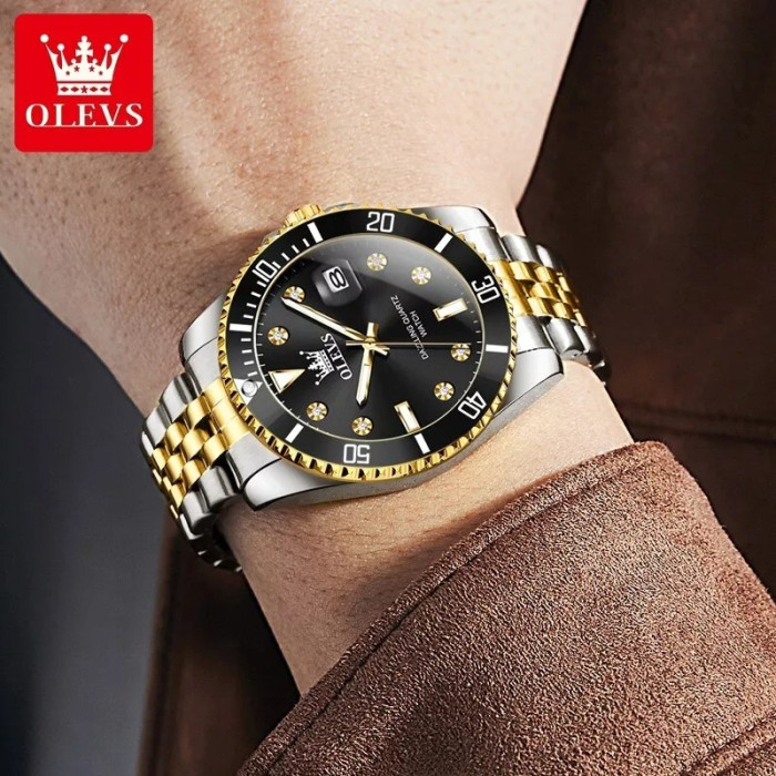 Годинник наручний Olevs 9809 Black Accents