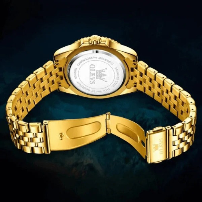 Годинник наручний Olevs 9809 Gold