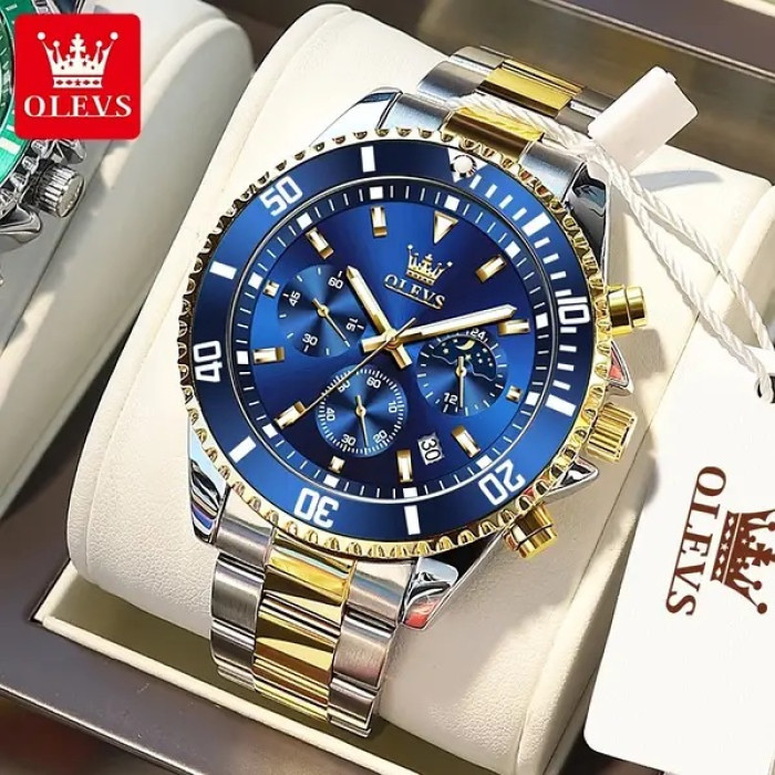 Годинник наручний Olevs 2870 Blue Accents