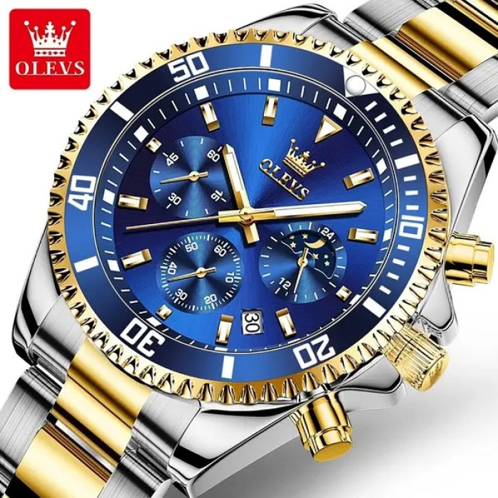 Годинник наручний Olevs 2870 Blue Accents
