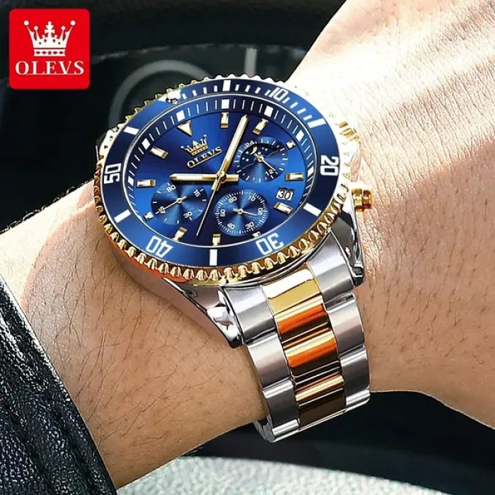 Годинник наручний Olevs 2870 Blue Accents