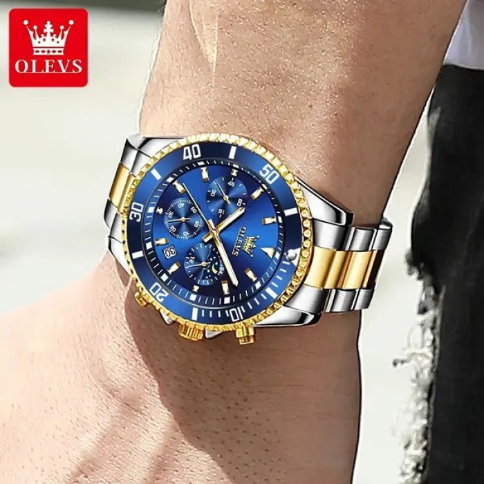 Годинник наручний Olevs 2870 Blue Accents