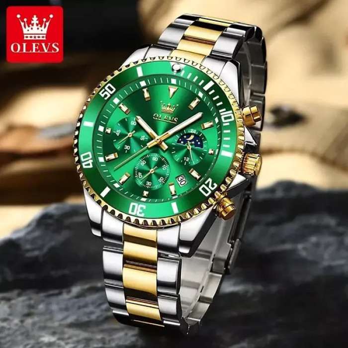 Часы наручные Olevs 2870 Green Accents