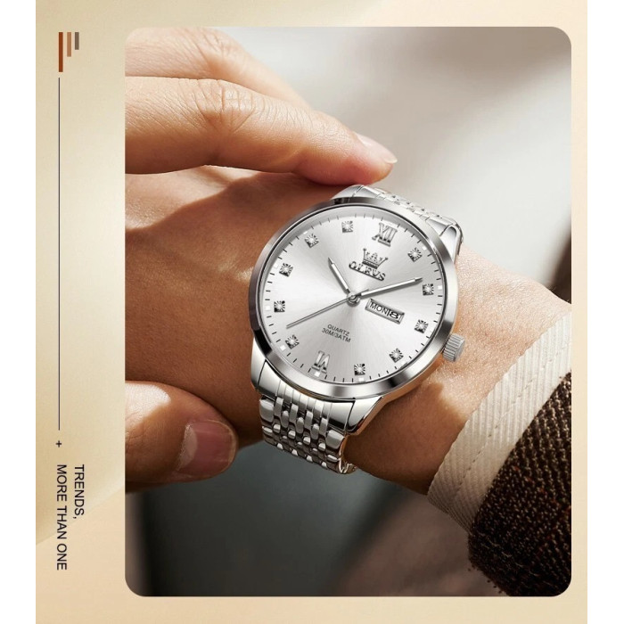 Годинник наручний Olevs 2943 White Natural