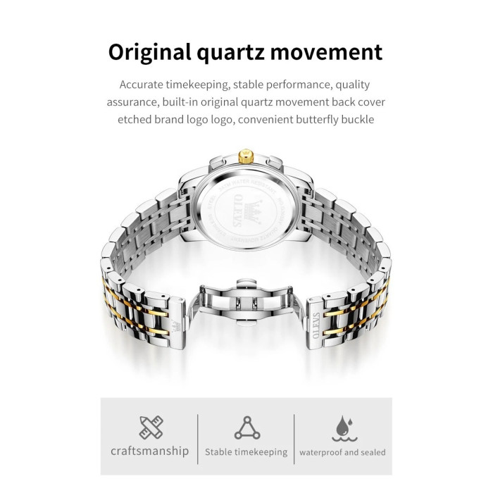 Годинник наручний Olevs 3655 White Accents