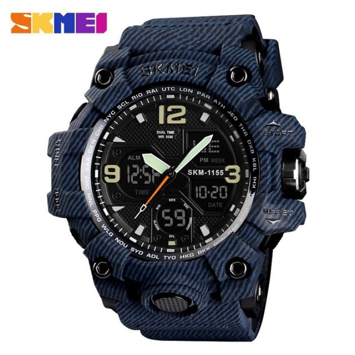 Годинник наручний Skmei 1155BDMBU Denim Blue