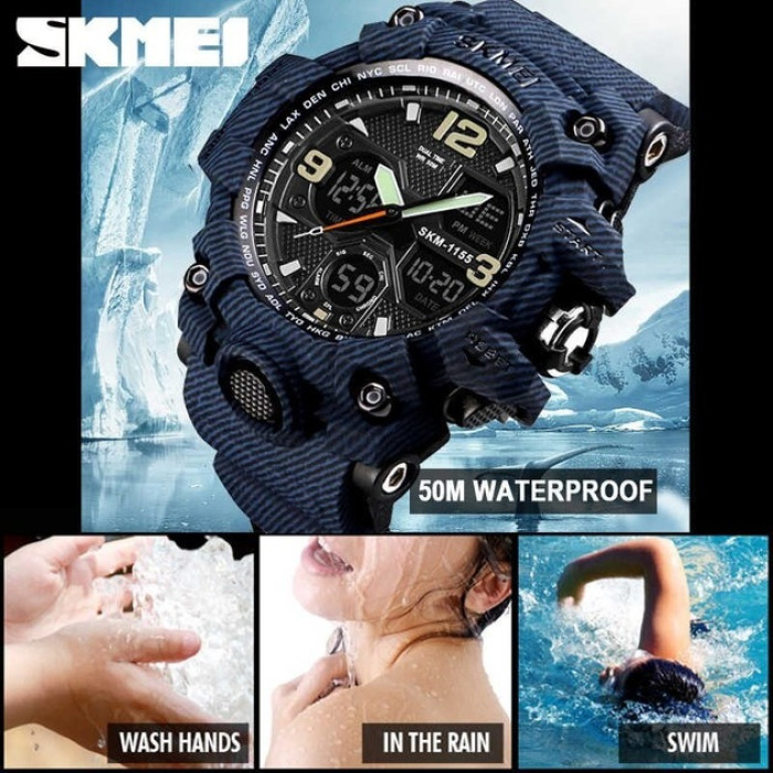 Годинник наручний Skmei 1155BDMBU Denim Blue