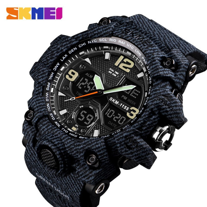 Годинник наручний Skmei 1155BDMBK Denim Black