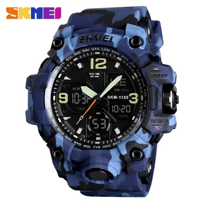 Часы наручные Skmei 1155BCMBU Blue Camo