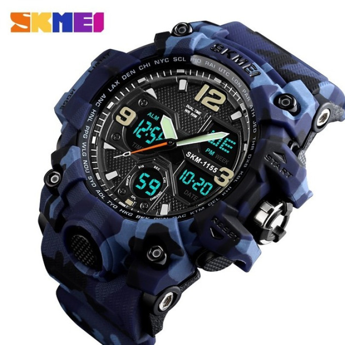 Часы наручные Skmei 1155BCMBU Blue Camo