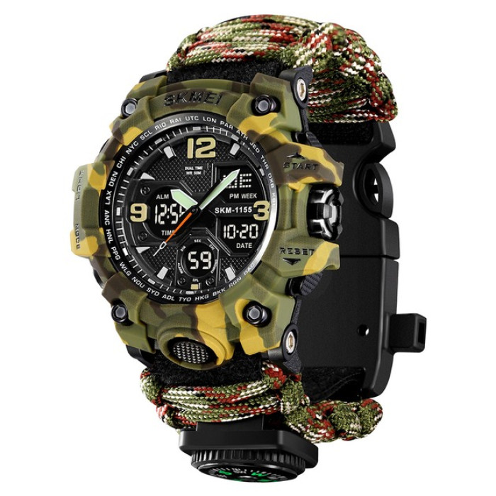 Годинник наручний  Skmei 1155BNCMGN Army Green