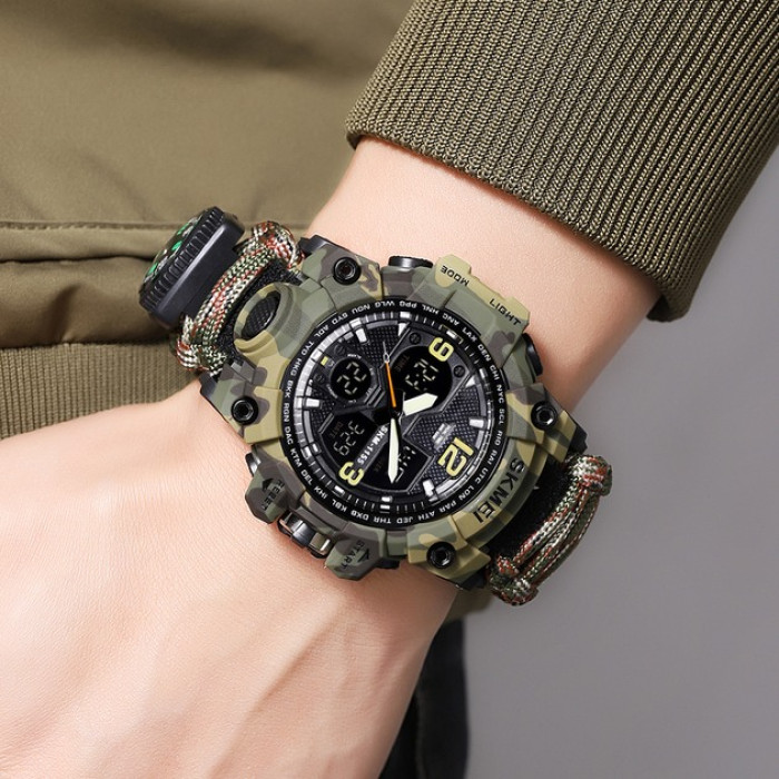 Годинник наручний  Skmei 1155BNCMGN Army Green