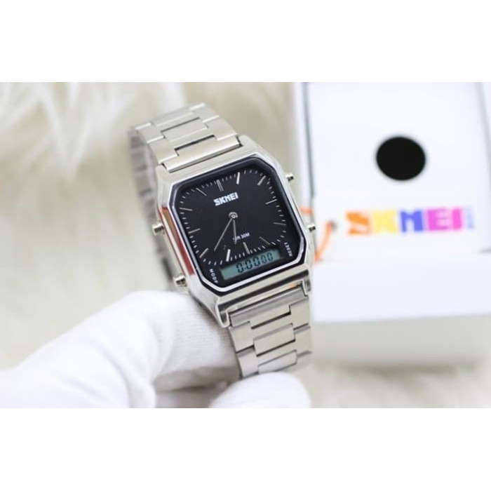 Годинник наручний Skmei 1220SIBK Silver Black