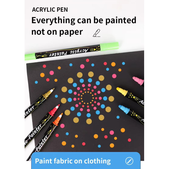  Двусторонние акриловые маркеры Acrylic Painter CH-1011 24 шт.