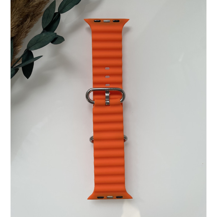 Силиконовый ремешок для Smart Watch Ocean Band 42/44/45/49 (Оранжевый)