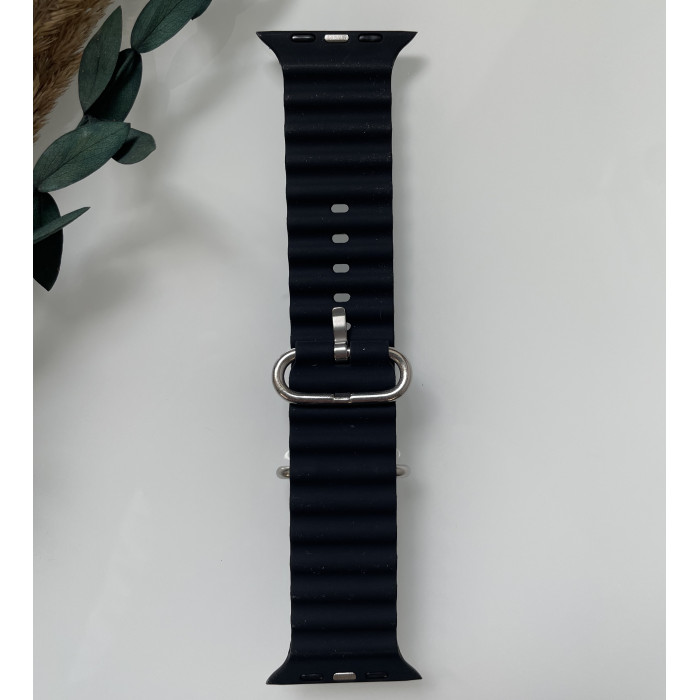 Силіконовий ремінець для Smart Watch Ocean Band 42/44/45/49 (Чорний)