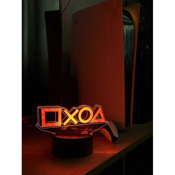 Світильник настільний RGB 3D + пульт (PS Symbol) Lux