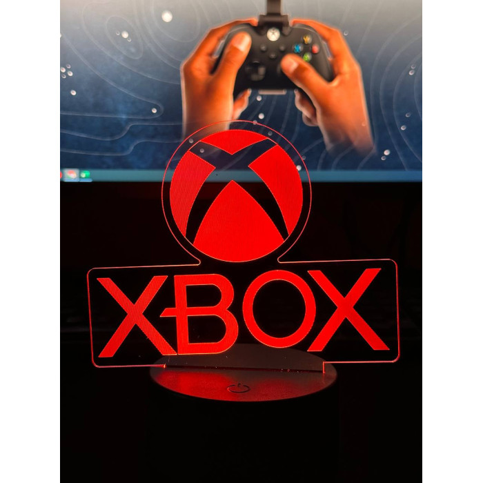 Светильник настольный RGB 3D + пульт (Xbox) Lux