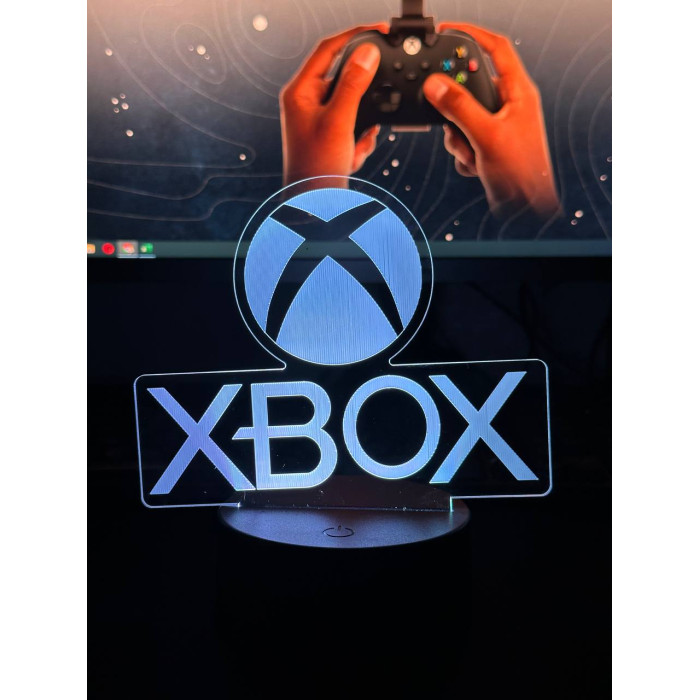 Светильник настольный RGB 3D + пульт (Xbox) Lux