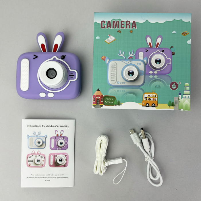 Детский фотоаппарат X900 Rabbit (Голубой) 