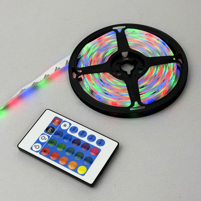 Светодиодная лента LED 3528 RGB с пультом 5м 
